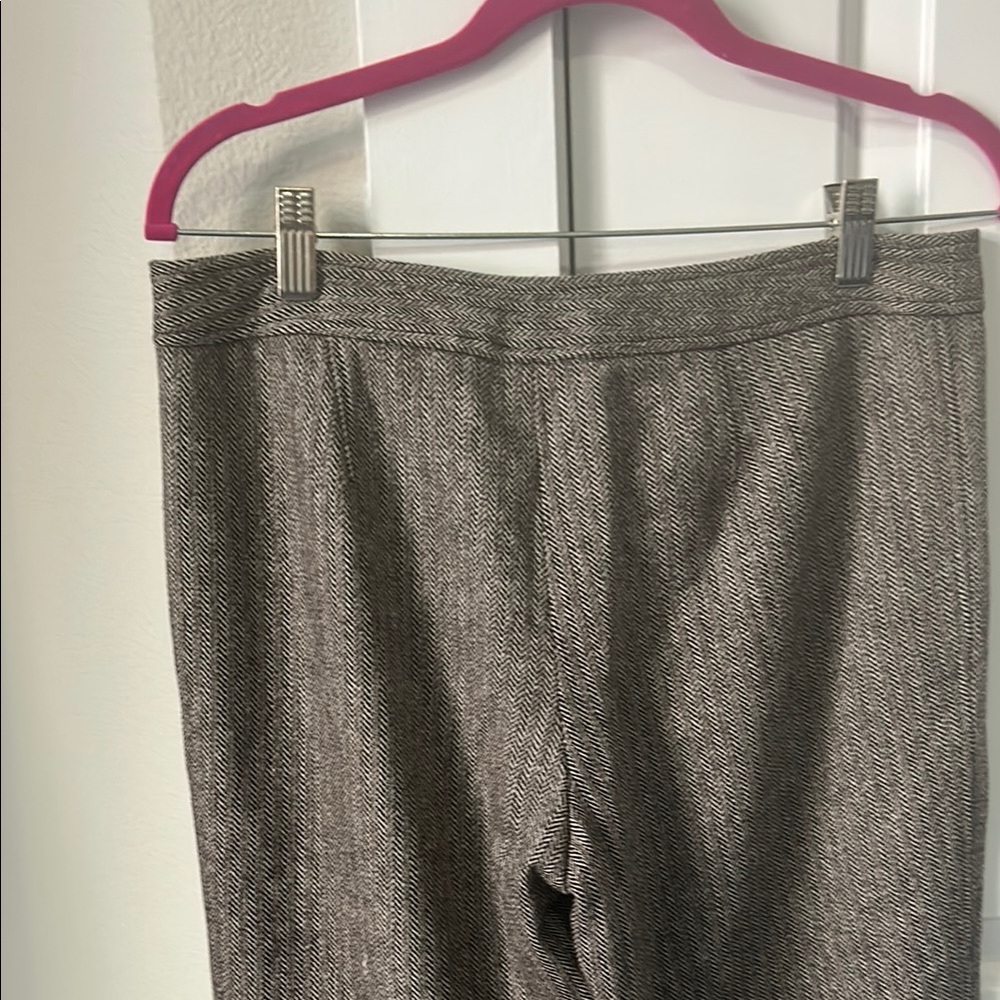 Tory Burch Black and White Herringbone Trousers - Picture 6 of 8